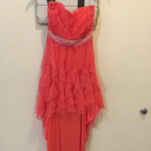 Teeze Me Strapless High low formal dress